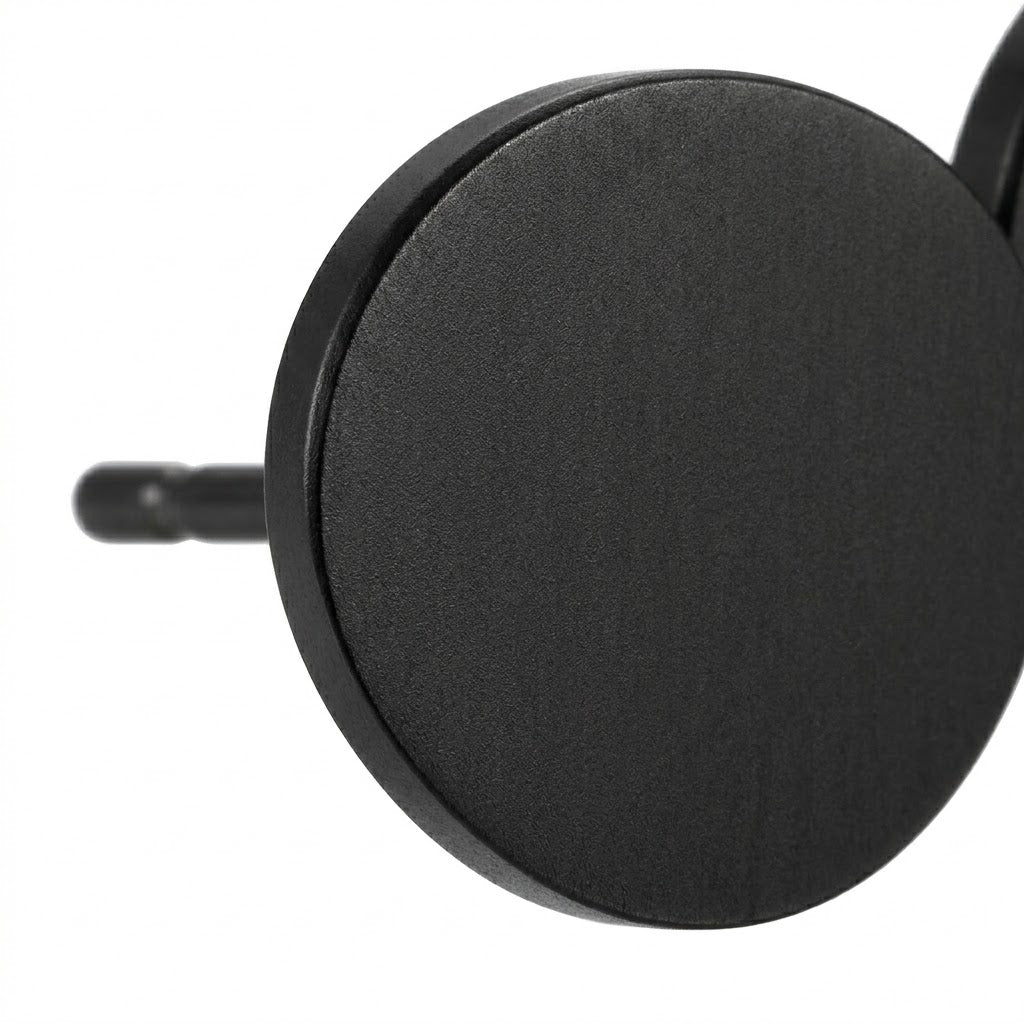 Men's Minimalist Black Stud Earring