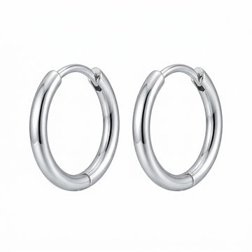 Men's Sterling Silver Hoop Earrings