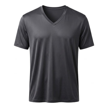 Premium Silk-Blend V-Neck T-Shirt