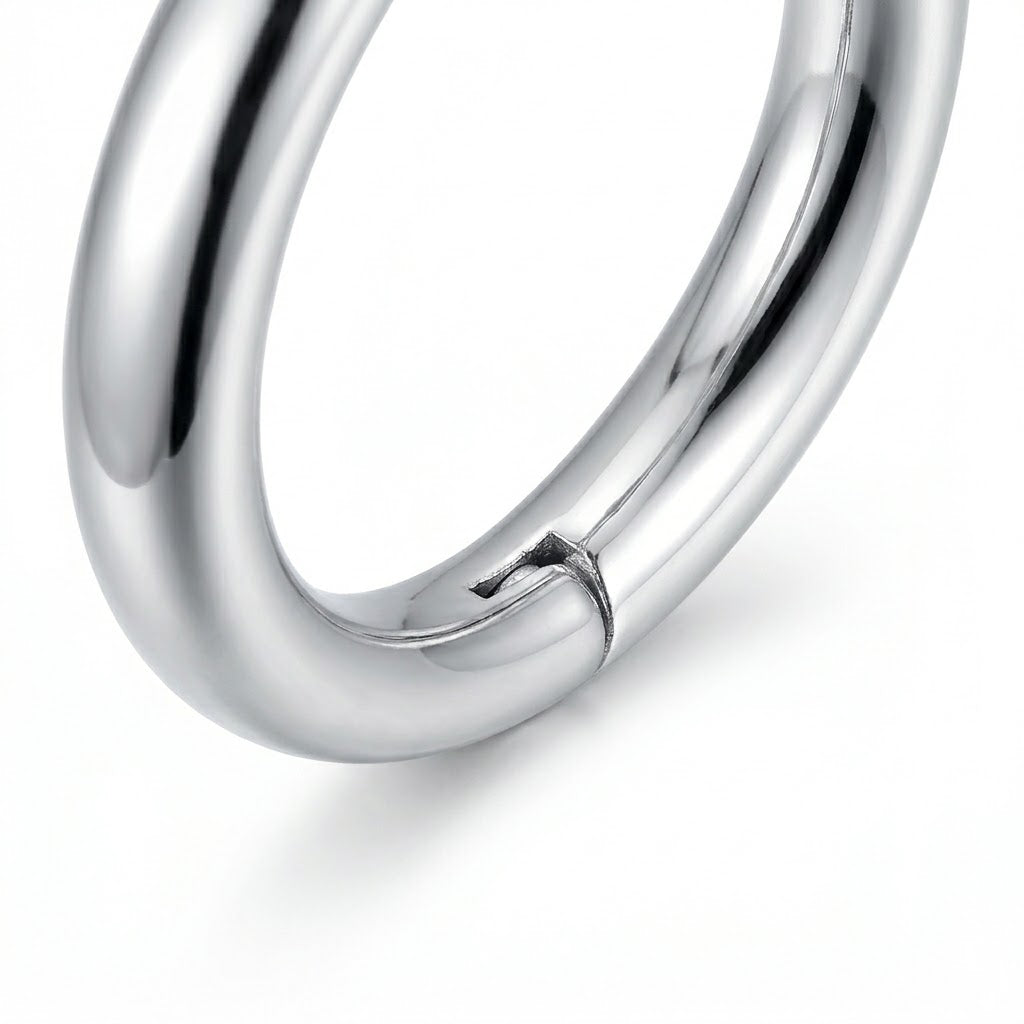 Men's Sterling Silver Hoop Earrings