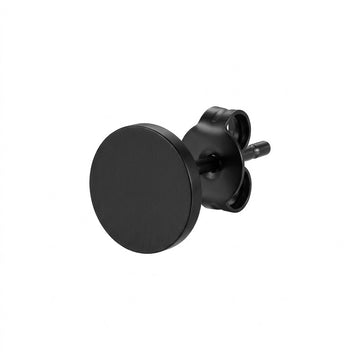 Men's Minimalist Black Stud Earring